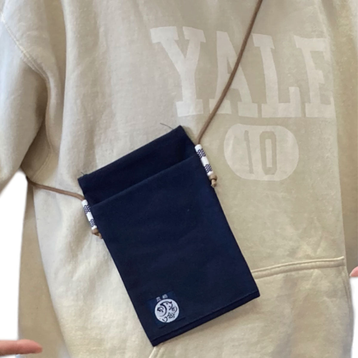 【日本製】帆前掛け生地使用 スマホ入れ ショルダーポーチ サイズ：約12x17.5cm