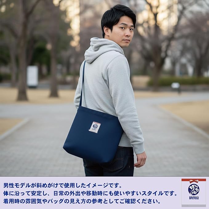 【日本製】豊橋帆前掛け生地 UPCYCLE 斜めがけショルダーバッグ