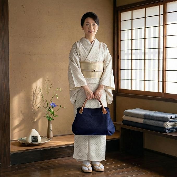 【日本製】豊橋帆前掛け生地 UPCYCLE OMUSUBIトート（ダーツ入） ミニトート
