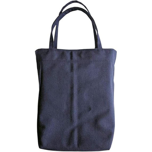 【日本製】豊橋帆前掛け生地 UPCYCLE ティッシュがそのまま出せるトートバッグ 紺【ティッシュ5パック付き】