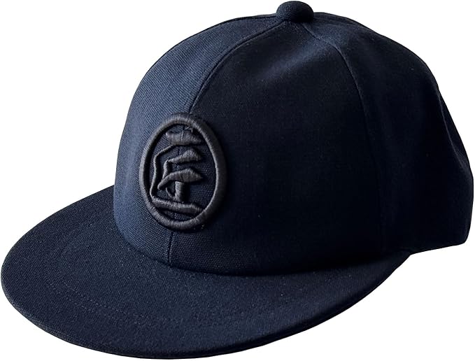 【日本製】豊橋帆前掛け生地 CAP 紺 刺繍入り