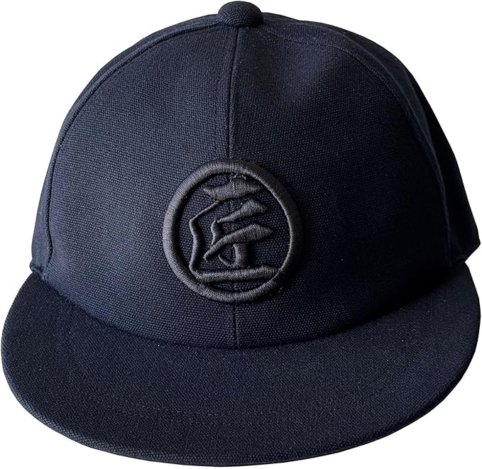 【日本製】豊橋帆前掛け生地 CAP 紺 刺繍入り