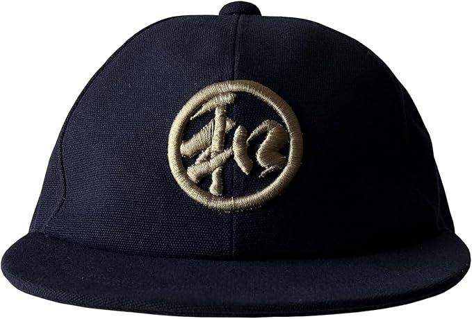 【日本製】豊橋帆前掛け生地 CAP 紺 刺繍入り