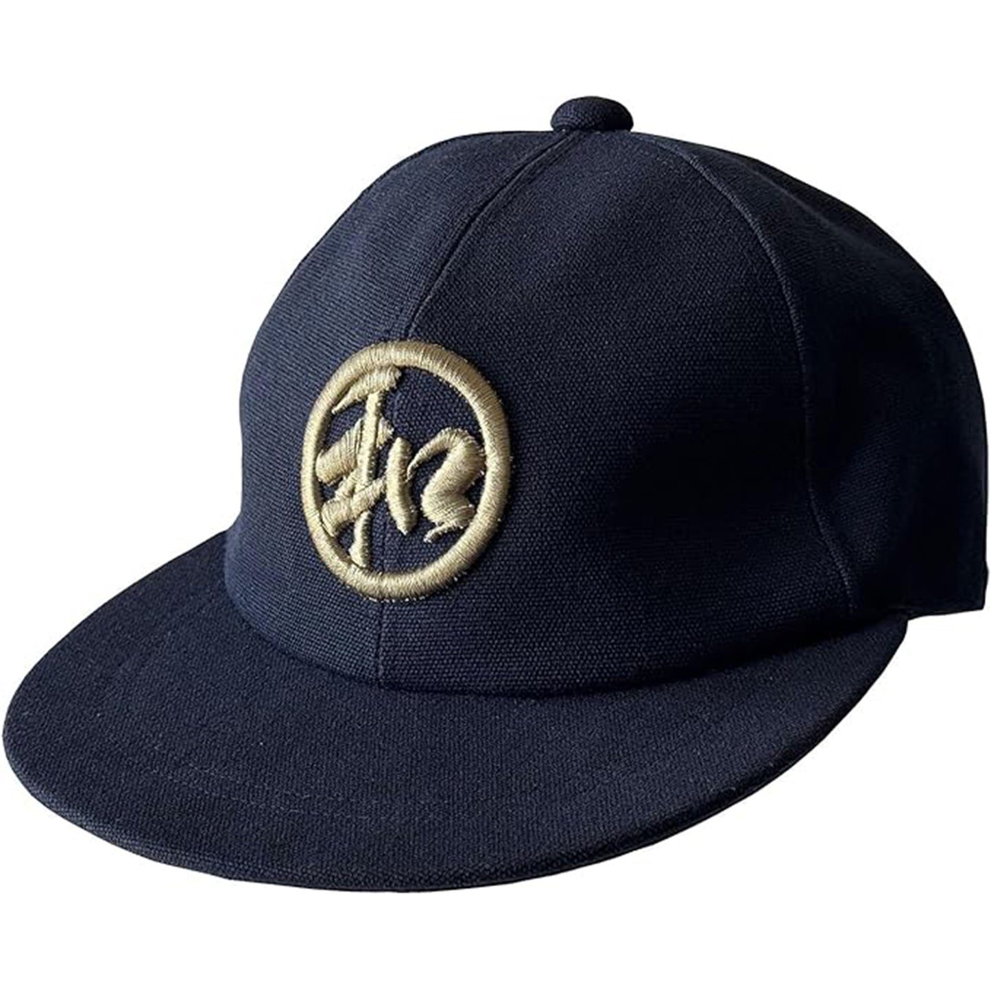 【日本製】豊橋帆前掛け生地 CAP 紺 刺繍入り