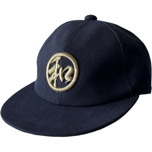 【日本製】豊橋帆前掛け生地 CAP 紺 刺繍入り