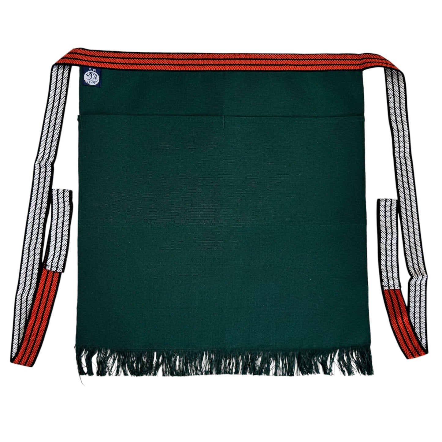 【日本製】豊橋帆前掛け 短寸(約50cm) 切り下げ２ポケット