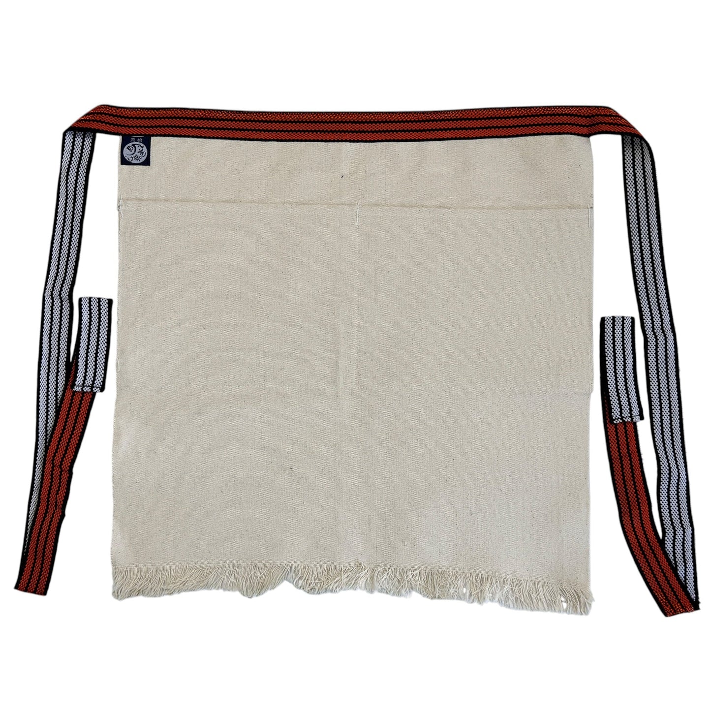 【日本製】豊橋帆前掛け 短寸(約50cm) 切り下げ２ポケット