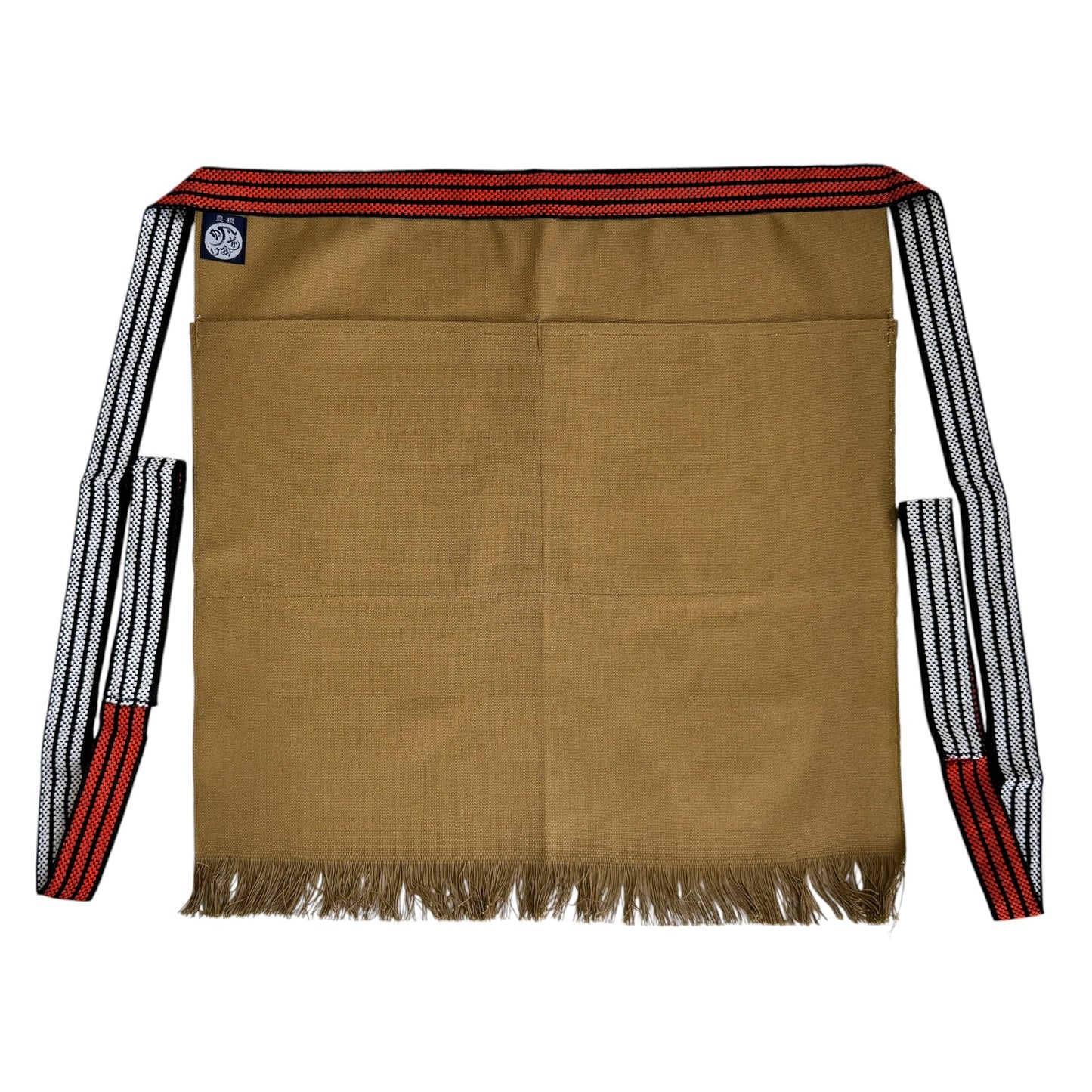 【日本製】豊橋帆前掛け 短寸(約50cm) 切り下げ２ポケット