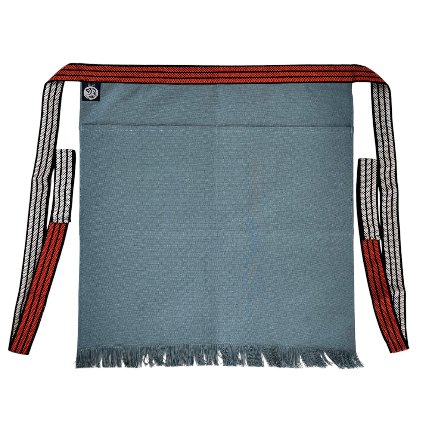 【日本製】豊橋帆前掛け 短寸(約50cm) 切り下げ２ポケット