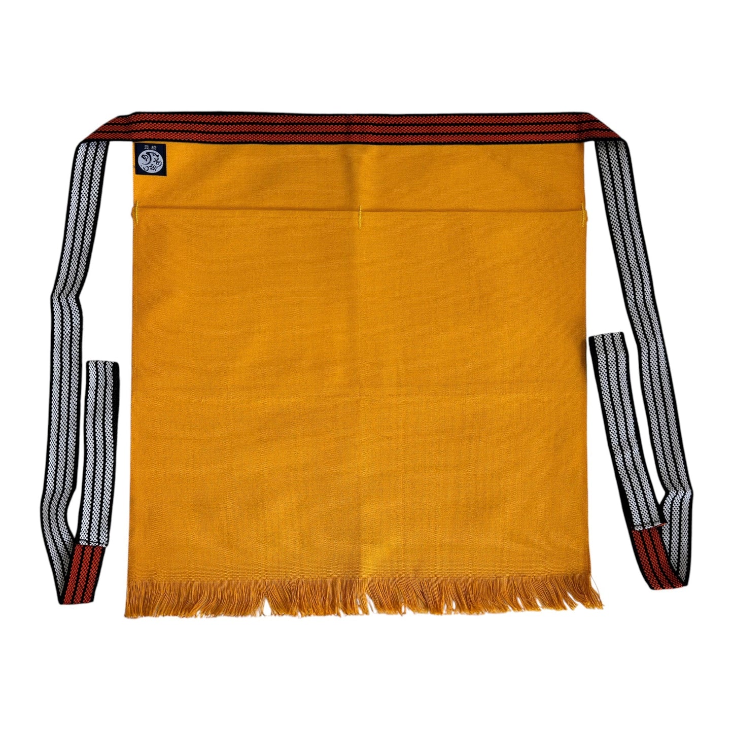 【日本製】豊橋帆前掛け 短寸(約50cm) 切り下げ２ポケット