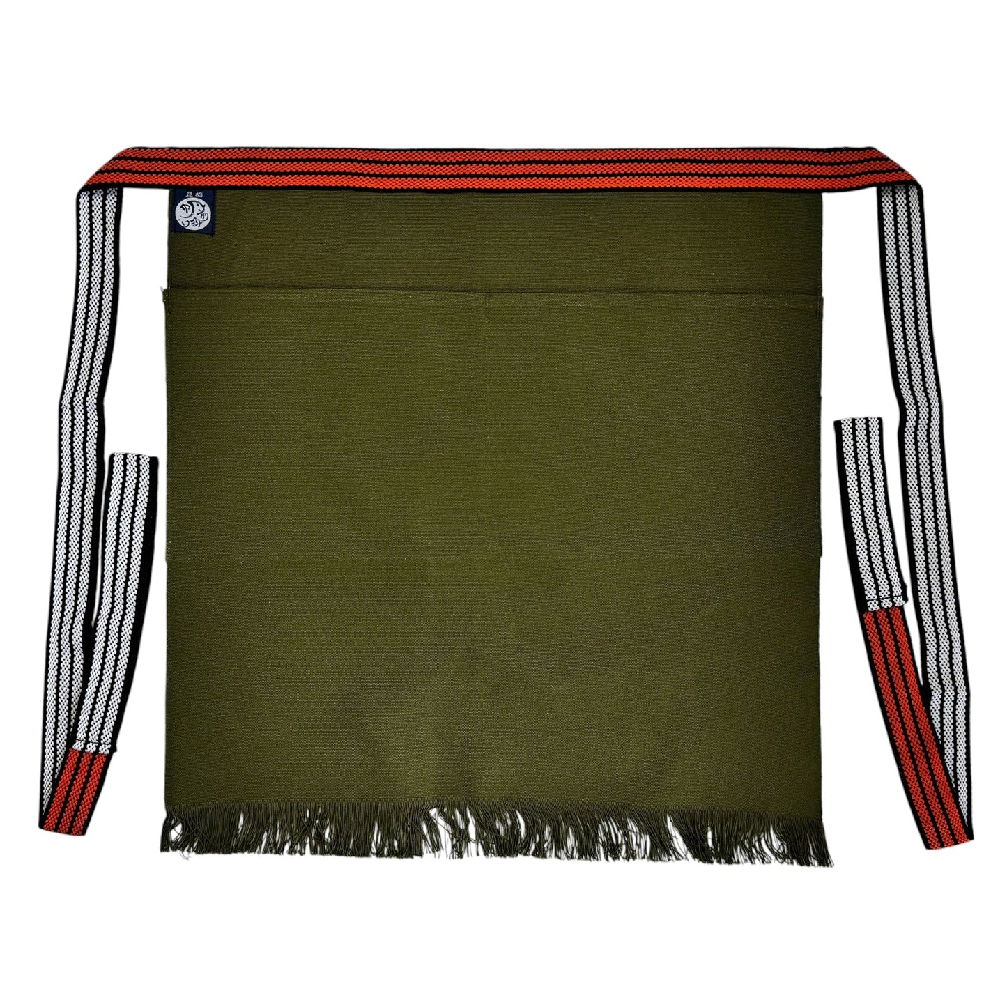 【日本製】豊橋帆前掛け 短寸(約50cm) 切り下げ２ポケット