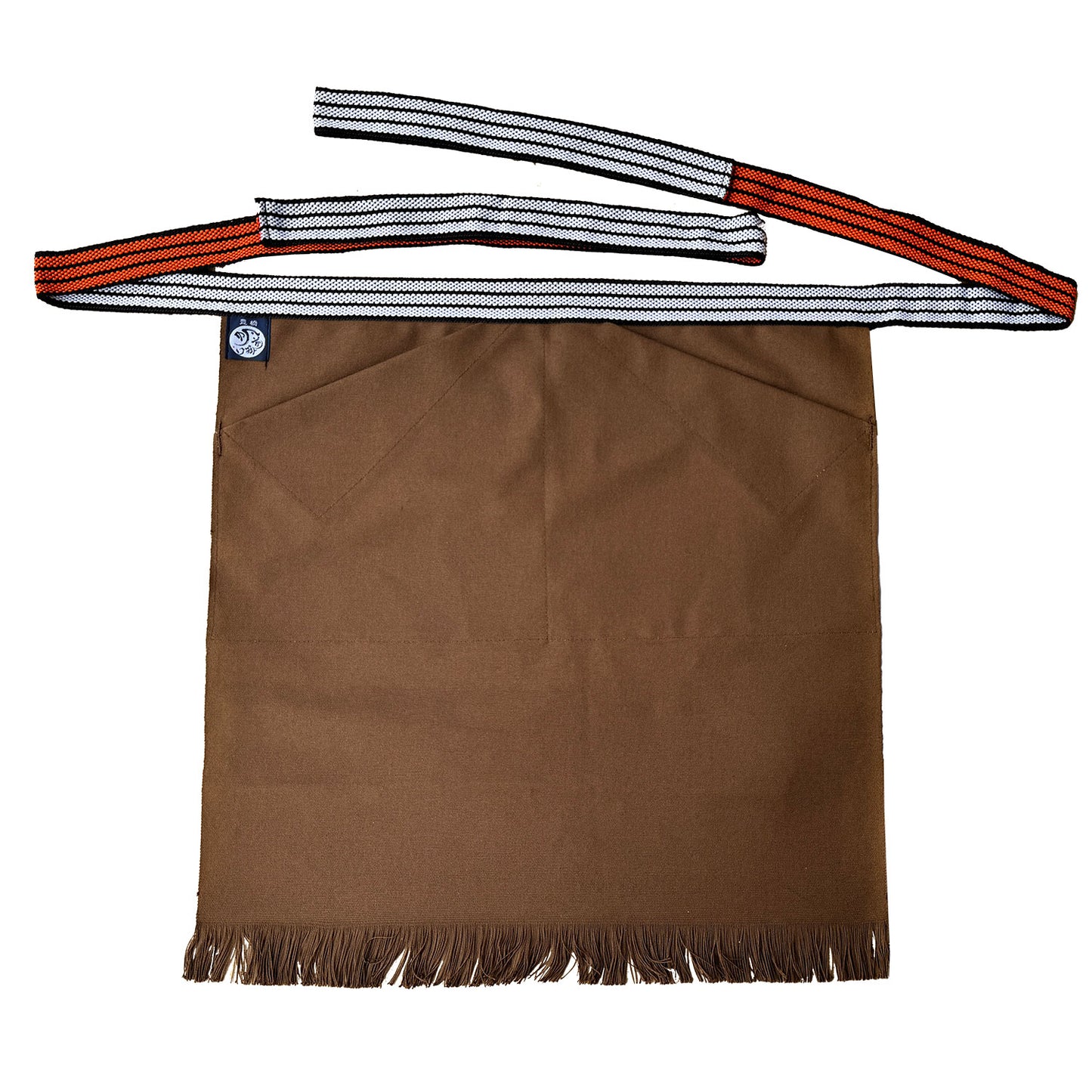 特織3番 帆前掛け 綿100％ 短寸両ポケット (長さ約48cm)