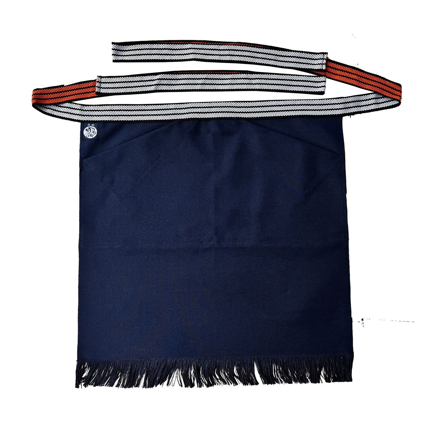 特織3番 帆前掛け 綿100％ 短寸両ポケット (長さ約48cm)