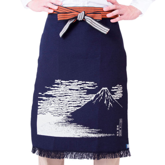 ＜コラボ商品＞プリント帆前掛け 浮世絵「北斎・凱風快晴」豊橋帆前掛け【日本製】