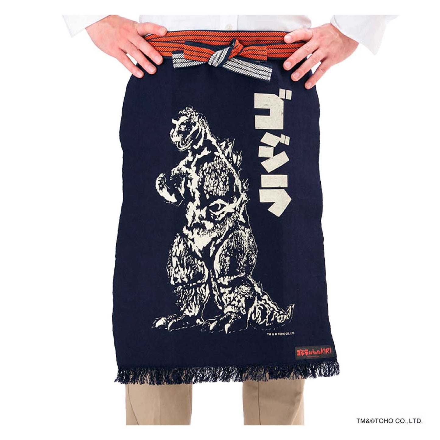＜コラボ商品＞ゴジラ対haraKIRI 豊橋帆前掛け【日本製】